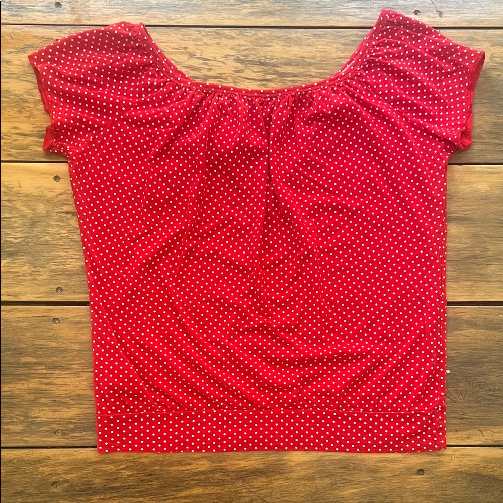 Forever 21 Red and White Polka Dot Blouse